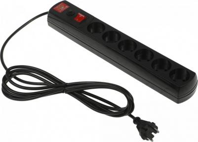 Сетевые фильтры Сетевой фильтр LR 3м (6 розеток) черный – фото 6
