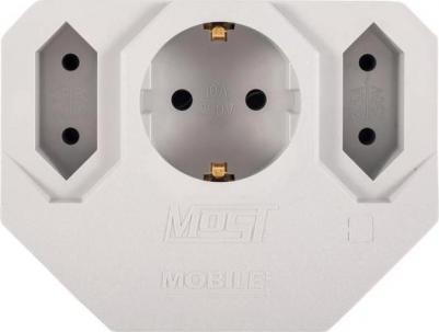 Сетевые фильтры Сетевой фильтр MRG (адаптер на 3 розетки) белый