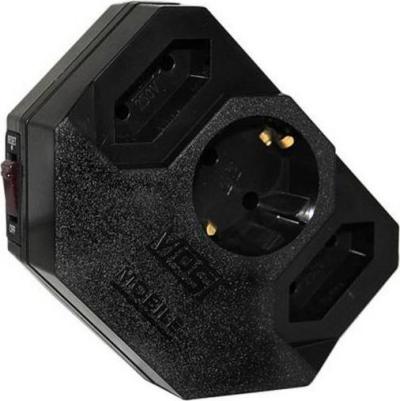 Сетевые фильтры Сетевой фильтр MRG (адаптер на 3 розетки) черный – фото 1