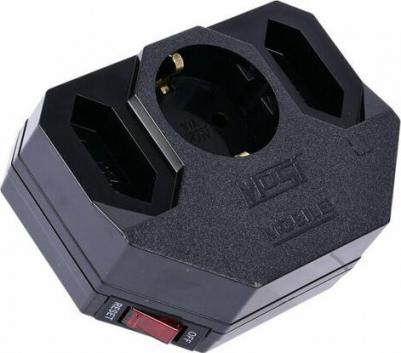 Сетевые фильтры Сетевой фильтр MRG (адаптер на 3 розетки) черный – фото 2