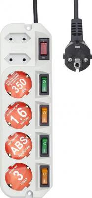 Сетевой фильтр ARG 6 розеток 5 м белый – фото 6