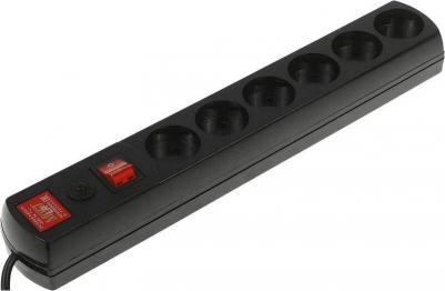 Сетевой фильтр LR 1.7м (6 розеток) черный