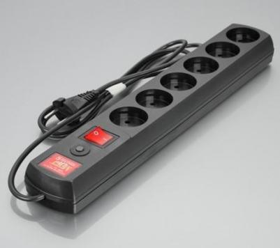 Сетевой фильтр LR 1.7м (6 розеток) черный – фото 3