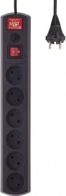 Сетевой фильтр LR 1.7м (6 розеток) черный – фото 8