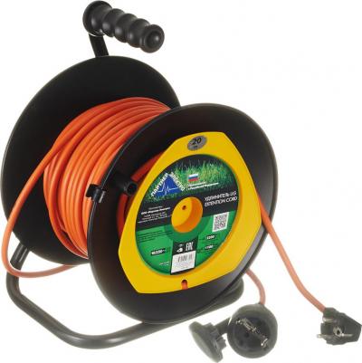 Удлинитель на пластик. катушке с выносной розеткой GardenLine с/з ПВС 3х1,5 16A 20м IP44