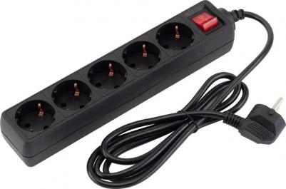 Сетевые фильтры Сетевой фильтр AP01006-1.8-BK 1.8м (5 розеток) черный – фото 3
