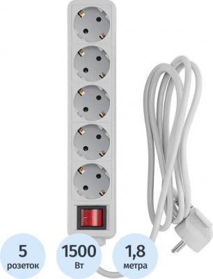 Сетевые фильтры Сетевой фильтр AP01006-1.8-BK 1.8м (5 розеток) черный – фото 8