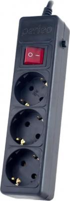 Сетевой фильтр Power+ 3 розетки, 3 м, Black – фото 1