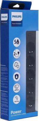 Сетевой фильтр CHP2155BA/51 2м (5 розеток) черный (коробка) – фото 1