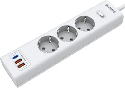 Сетевой фильтр CHP4336WA/51 2м (3 розетки) белый (коробка) – фото 3