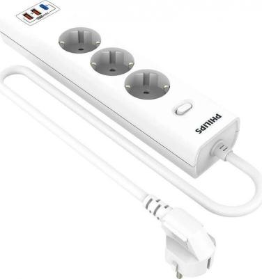 Сетевой фильтр CHP8236WB/51 3м (3 розетки) белый (коробка)