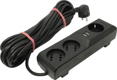 Сетевые фильтры Сетевой фильтр 3G 7м (3 розетки) черный – фото 6
