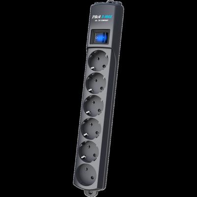 Сетевой фильтр S-Max 6 Sockets одна розетка без заземления 5m Graphite – фото 8