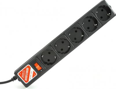 Сетевой фильтр SPG-B-15, 5 розеток, 5 м, Black – фото 14