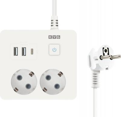 Удлинитель 2 розетки + USB 1.9 м с заземлением и выключателем 4660308300026 – фото 2