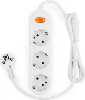 Удлинитель 3 розетки 3 м с заземлением и выключателем (PC-2-3M) – фото 1
