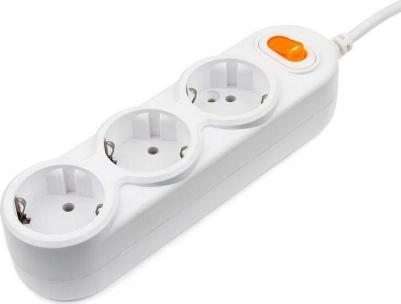 Удлинитель 3 розетки 3 м с заземлением и выключателем (PC-2-3M)