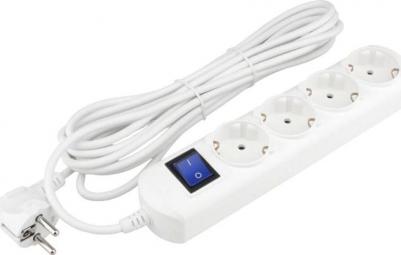 Удлинитель 4 розетки 3 м с заземлением и выключателем (PC-4B-3M) – фото 1