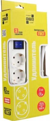 Удлинитель 4 розетки 3 м с заземлением и выключателем (PC-4B-3M) – фото 2