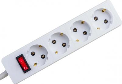 Сетевой фильтр STANDARD 4 гнезда, 5 м, 3х0.75 мм?, с/з + автовыкл., белый, цена за 1 шт – фото 3