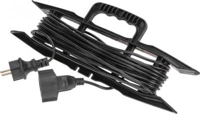 Удлинитель силовой PROc-Uc, розеток 1шт, 2x0.75 кв.мм, 6A, 10м, ПВС, рамка пластиковая, черный [13-4913]