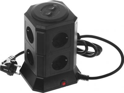 Сетевой фильтр Power Tower Pro 8SP4U 2м, 8 розеток (P-0002) – фото 2