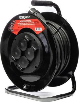Удлинитель силовой MA-290, розеток 4шт, 3x1.0 кв.мм, 16A, 30м, КГ, катушка, черный