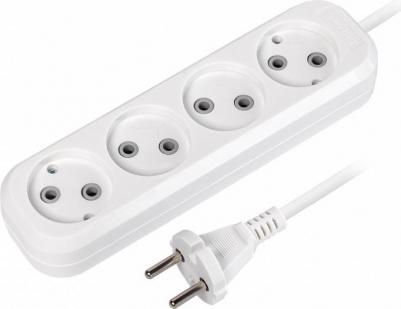 Удлинитель, 4 гнезда 7 метров 10А/2,2кВт без заземления ПВС 2х1,0, цена за 1 шт – фото 1