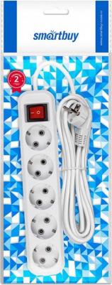 Удлинитель, 5 гнезд 2 м, 16А/3,5кВт с выкл. и заземлением ПВС 3х1,0, цена за 1 шт