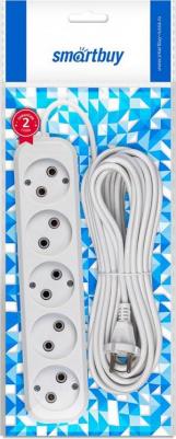 Удлинитель, 5 гнезд 5 метров 16А/3,5кВт с заземлением ПВС 3х1,0, цена за 1 шт