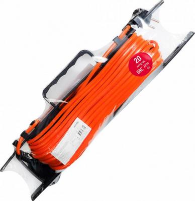 Удлинитель на рамке с вилкой и розеткой 2P+PE/20 метров 3х1,0мм2 16А/3,5кВт IP44 /4, цена за 1 шт – фото 1