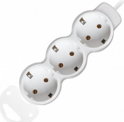 Удлинитель New, 3 гнезда 5 метров 16А/3,5кВт с заземлением ПВС 3х1,0 мм? /32, цена за 1 шт – фото 1