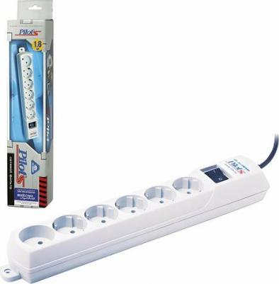 Сетевой фильтр SPB-185, 5 розеток с заземлением, выключатель, 10 А, 1,8 м, черный – фото 3