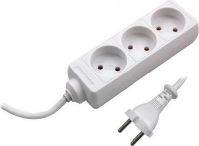 Удлинитель S 3x5, 3 розетки, 5 м, White – фото 3