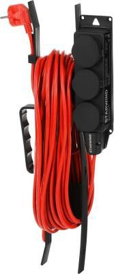 Удлинитель силовой ST-PS3.20 / B-16 3x2.0кв.мм 3розет. 20м ПВС 16A пласт.рамка черный – фото 1