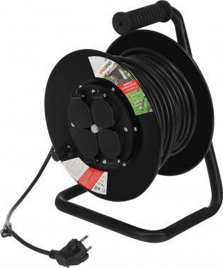 Удлинитель силовой ST-PSR4.30 / FRG-20 4x3.0кв.мм 4розет. 30м 20A катушка темно-серый – фото 1