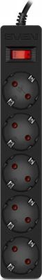 Сетевой фильтр SF-05E 5 Sockets 1m Black SV-021764 – фото 5