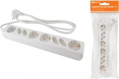 Удлинитель бытовой У044, 4 б/з+4 с/з, 1,5метра, ПВС 3х1,5мм2 16А/250В, цена за 1 шт