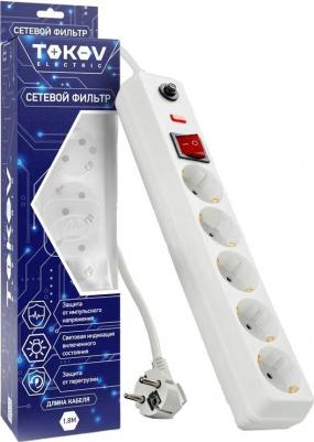 Сетевой фильтр 5 розеток 1,8 м 16А сечение 3х1 мм? белый – фото 1