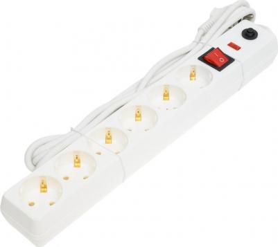 Сетевой фильтр 6 розеток 3 м 16А сечение 3х1 мм? белый – фото 1