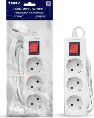 Удлинитель TKE-C01-BU3-3-075-ZV (3х3 м, с заземлением) – фото 1