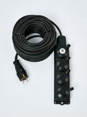 Силовой морозостойкий удлинитель на каучуковой колодке 4 гнезда - это идеальное решение для использования электроприборов в саду, на даче или 4600201423705
