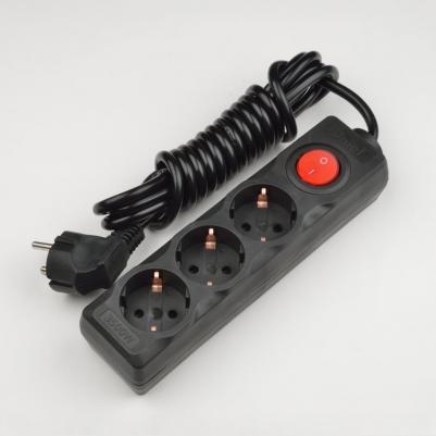 Удлинитель S-GCD3-3B, 3 розетки, 3 м, Black – фото 2