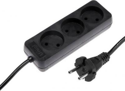 Удлинители бытовые S-CD3-7 BLACK, цена за 1 шт