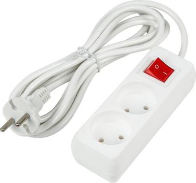 Удлинители бытовые S-CU2-3B WHITE, цена за 1 шт