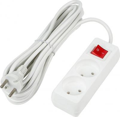 Удлинители бытовые S-CU2-5B WHITE, цена за 1 шт – фото 1