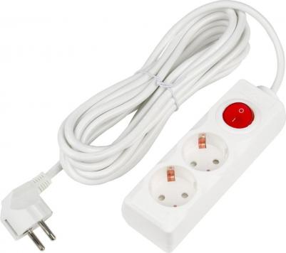 Удлинители бытовые S-GCU2-5B WHITE, цена за 1 шт