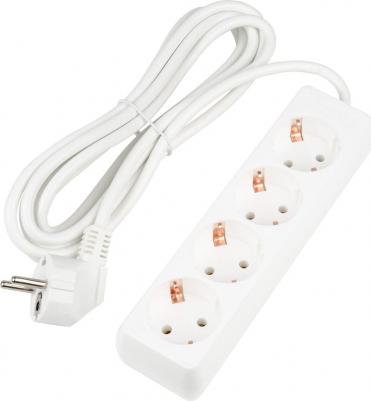 Удлинители бытовые S-GCU4-3 WHITE, цена за 1 шт