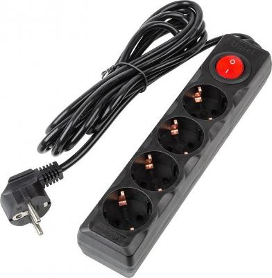 Удлинители бытовые S-GCU4-3B BLACK, цена за 1 шт