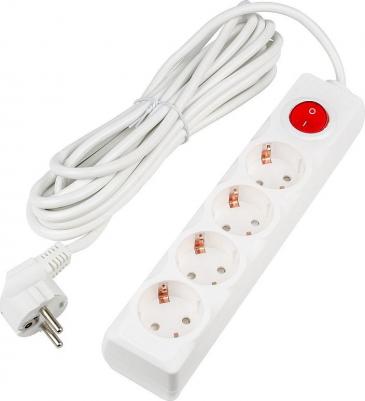 Удлинители бытовые S-GCU4-5B WHITE, цена за 1 шт